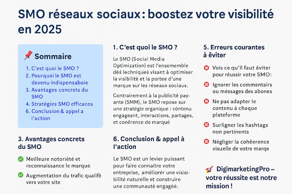 Stratégie SMO réseaux sociaux - DigimarketingPro Optimisation SMO réseaux sociaux pour entreprise